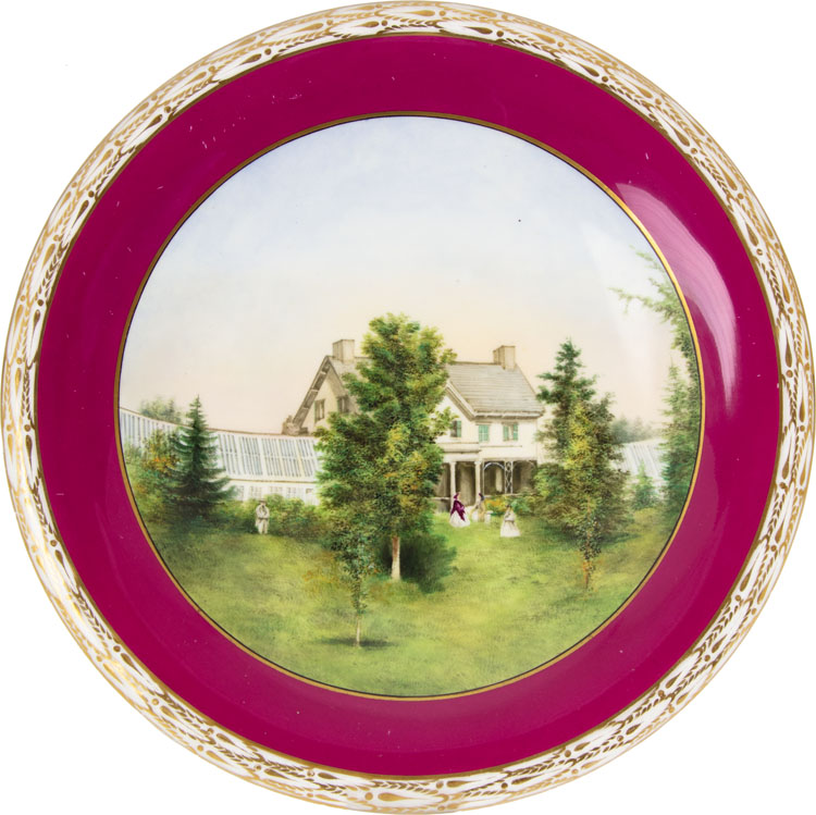 Set of 20 Hand-Painted Plates by Cornelius David Krieghoff