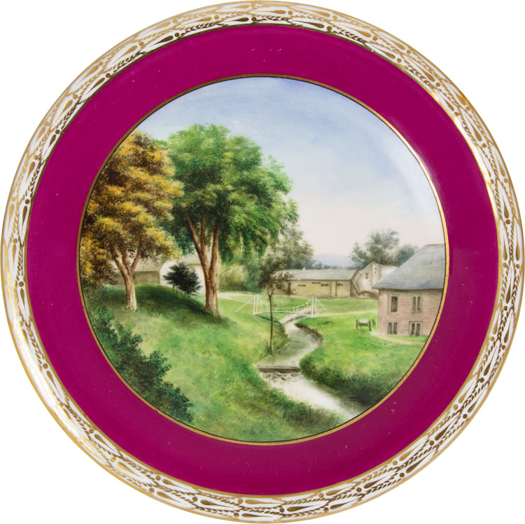 Set of 20 Hand-Painted Plates by Cornelius David Krieghoff