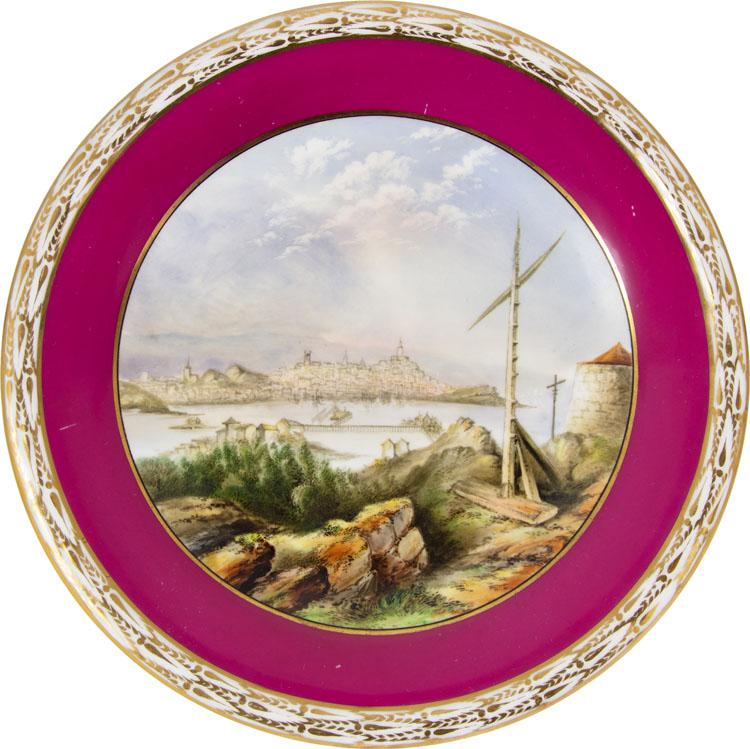 Set of 20 Hand-Painted Plates by Cornelius David Krieghoff