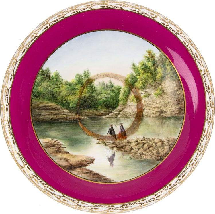 Set of 20 Hand-Painted Plates by Cornelius David Krieghoff