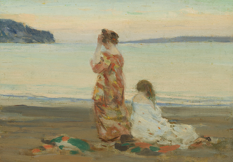 On the Beach of Baie St. Paul par Clarence Alphonse Gagnon