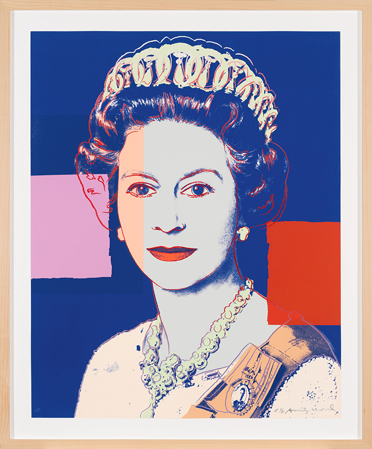 Queen Elizabeth II of the United Kingdom, from Reigning Queens, Royal Edition (F.S.II.337A) par Andy Warhol