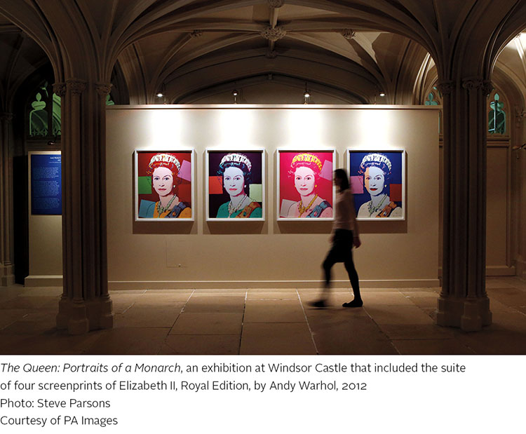 Queen Elizabeth II of the United Kingdom, from Reigning Queens, Royal Edition (F.S.II.337A) by Andy Warhol