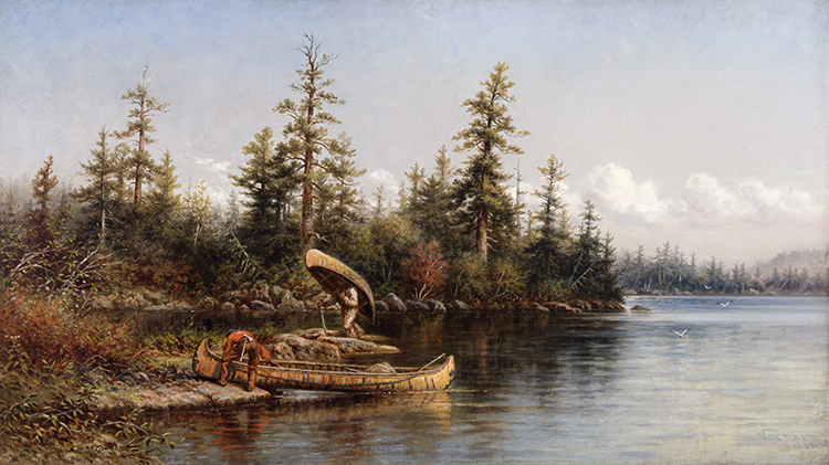 Portage on the Ottawa River, Canada by Frederick Arthur Verner