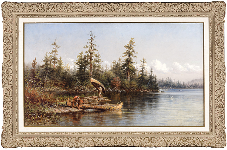 Portage on the Ottawa River, Canada by Frederick Arthur Verner
