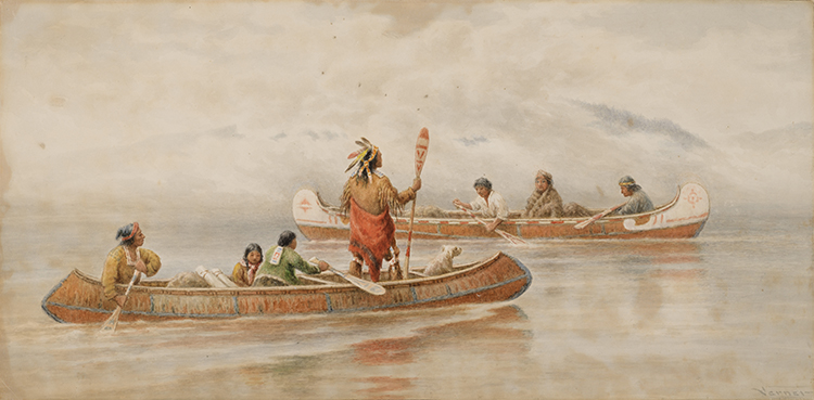 Meeting of Canoes par Frederick Arthur Verner