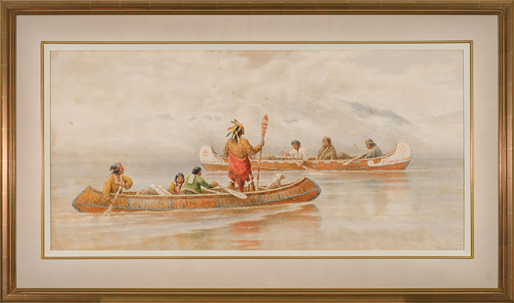 Meeting of Canoes by Frederick Arthur Verner
