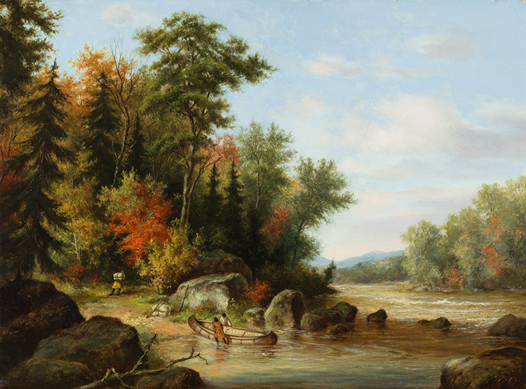 Indian Portage by Cornelius David Krieghoff