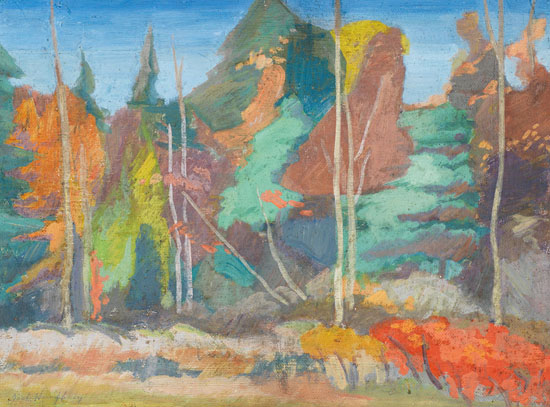 Snow in October / Autumn Trees (verso) by Jack Weldon Humphrey