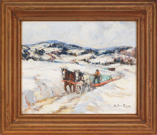 Hauling Ice, Laurentians by Berthe Des Clayes