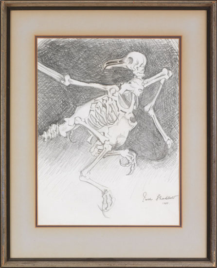 Bird Skeleton by Jack Leonard Shadbolt