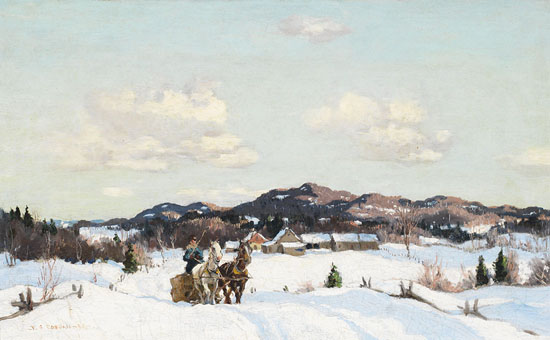 Horses in Winter par Frederick Simpson Coburn