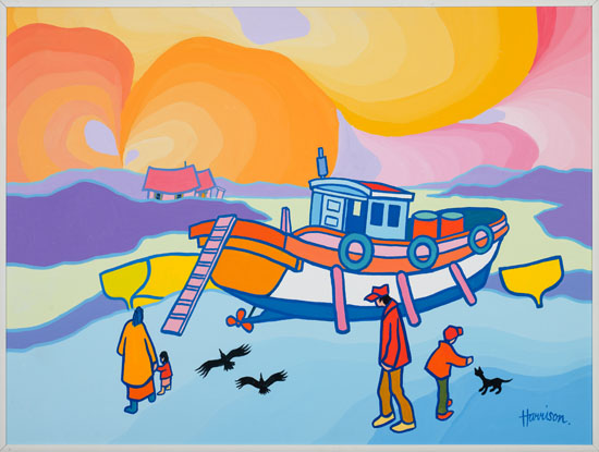 Fishing Boat by Ted Harrison