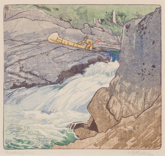 Rushing River by Walter Joseph (W.J.) Phillips