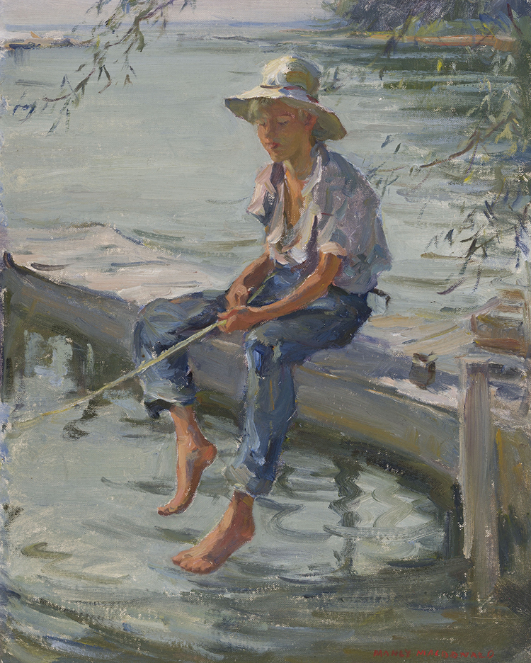 Boy Fishing by Manly Edward MacDonald