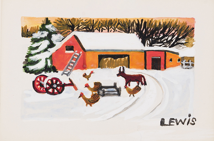 Farm Animals in Winter by Maud Lewis