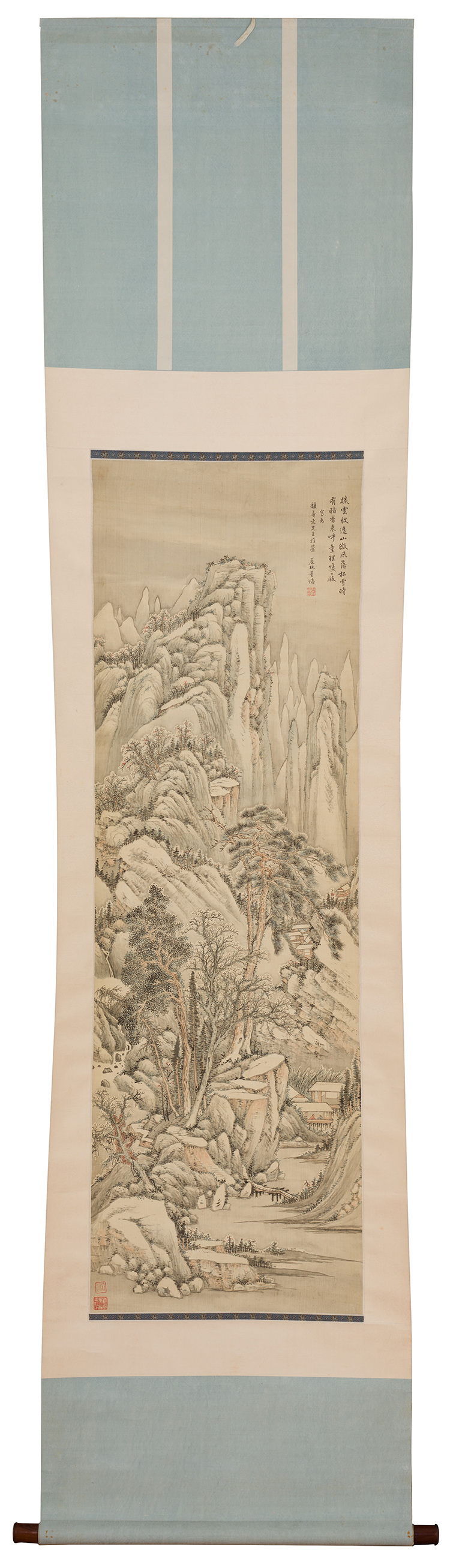 Mountain Dwellings After the Snow by Attributed to Dong Gao