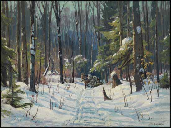 In the Woods (Winter) par Frederick Henry Brigden