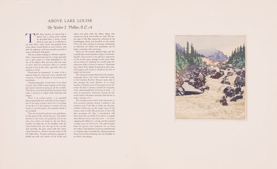 Above Lake Louise par Walter Joseph (W.J.) Phillips