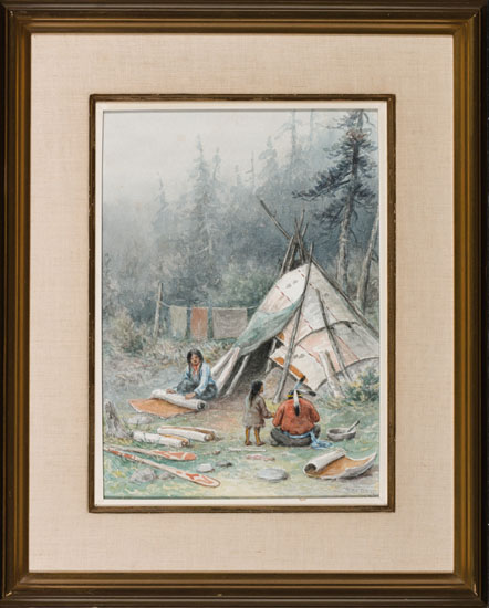 Making a Teepee by Frederick Arthur Verner
