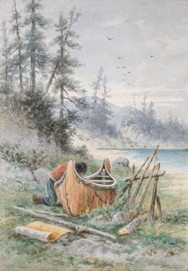 	Making a Canoe by Frederick Arthur Verner