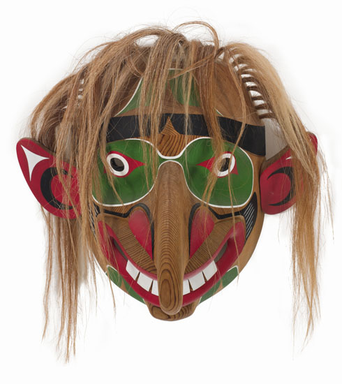 Kwagiulth Fool Mask par Tony Hunt Jr.