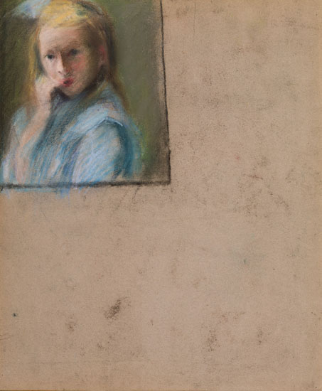 Mother and Child / Sketch of a Girl (verso) by Marion Long