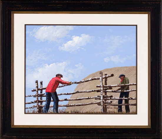 Men Making a Fence par Allen Sapp