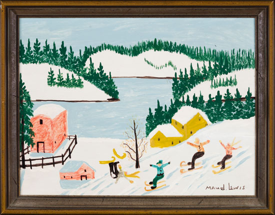 Skiing at Sandy Cove by Maud Lewis