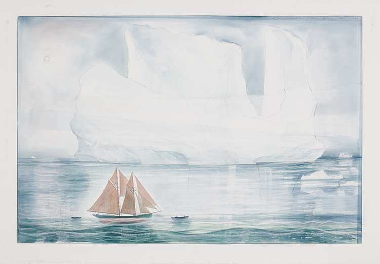 Towing the Nickerson in the Labrador Sea by David Lloyd Blackwood