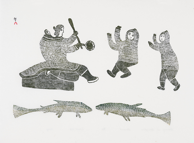 Dancing in Springtime by Lucy Qinnuayuak
