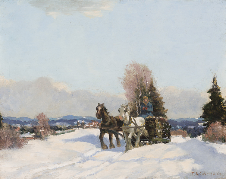 Hauling Logs in Winter by Frederick Simpson Coburn