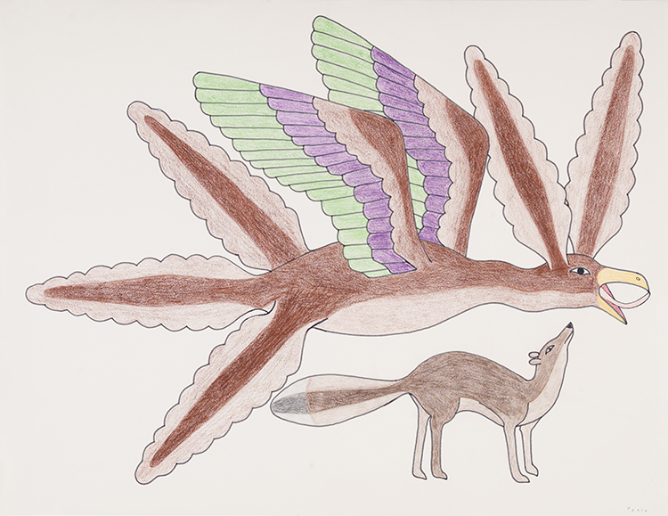 Fox and Bird Transformation by Kenojuak Ashevak