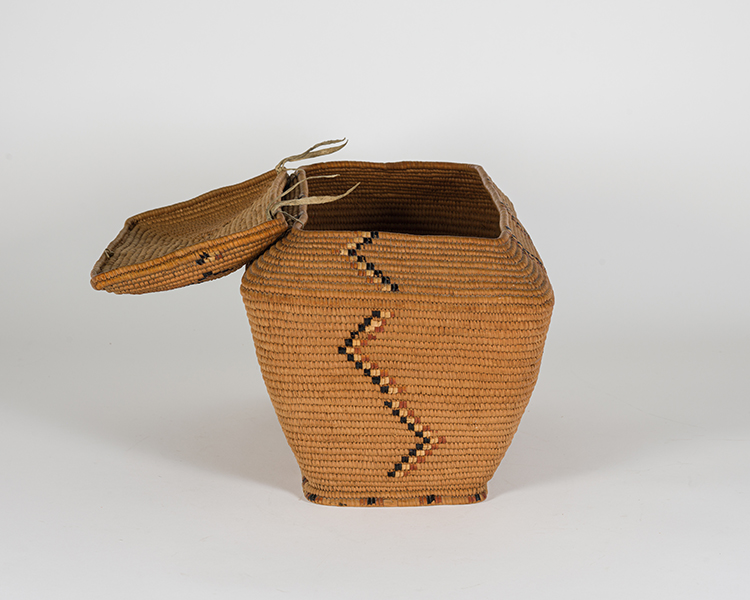Salish Lidded Basket by Unidentified Salish