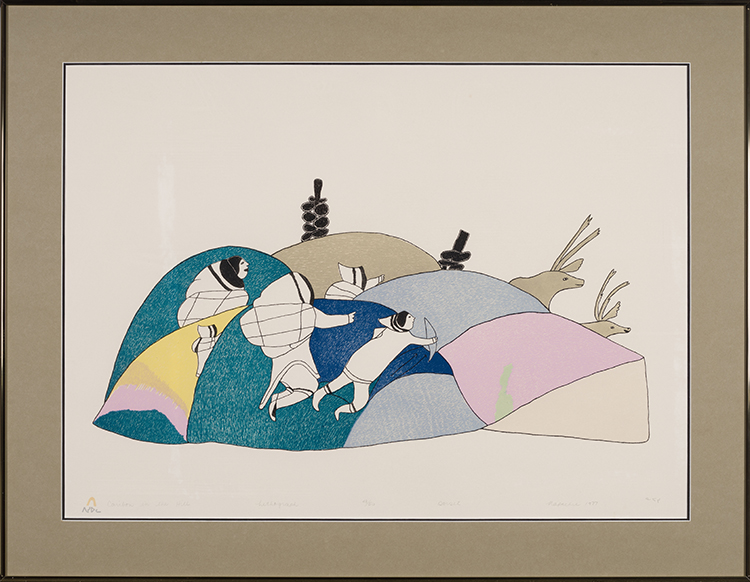 Caribou in the Hills by Napachie Pootoogook