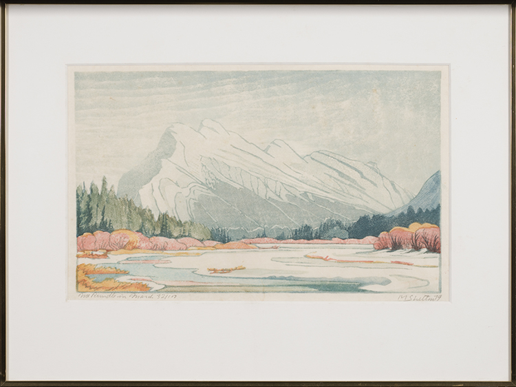 Mt. Rundle in March by Margaret Dorothy Shelton