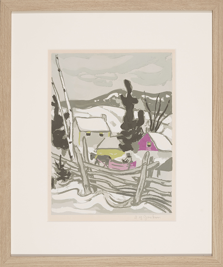 Sleighing Through the Village by Alexander Young (A.Y.) Jackson