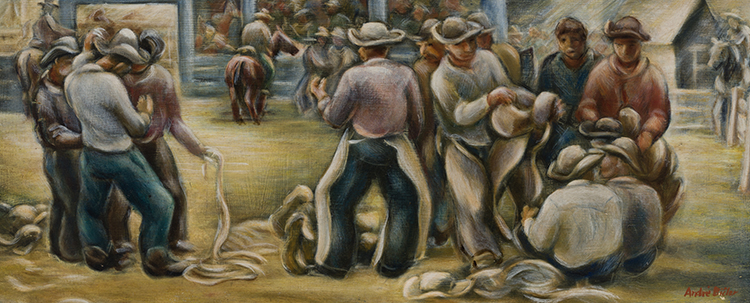 The Rodeo, McLeod, Alberta par Andre Charles Bieler