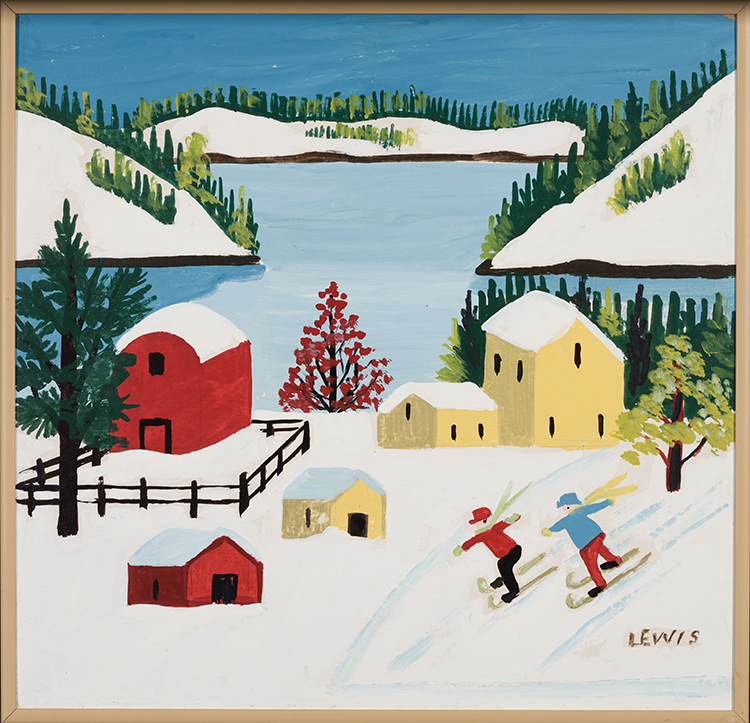 Skiing at Sandy Cove by Maud Lewis