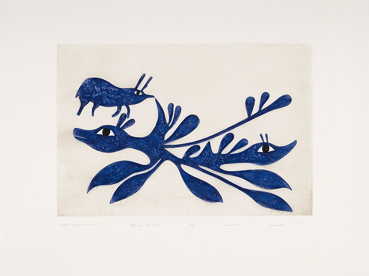 Rabbit Eating Seaweed II par Kenojuak Ashevak