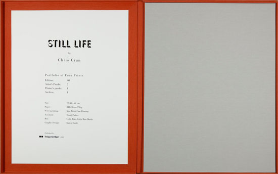 Still Life Multiples - A Set of Four Silkscreens in a Portfolio par Chris Cran