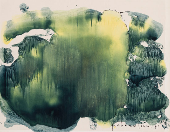 Untitled (Green abstract) by Paul Vanier Beaulieu