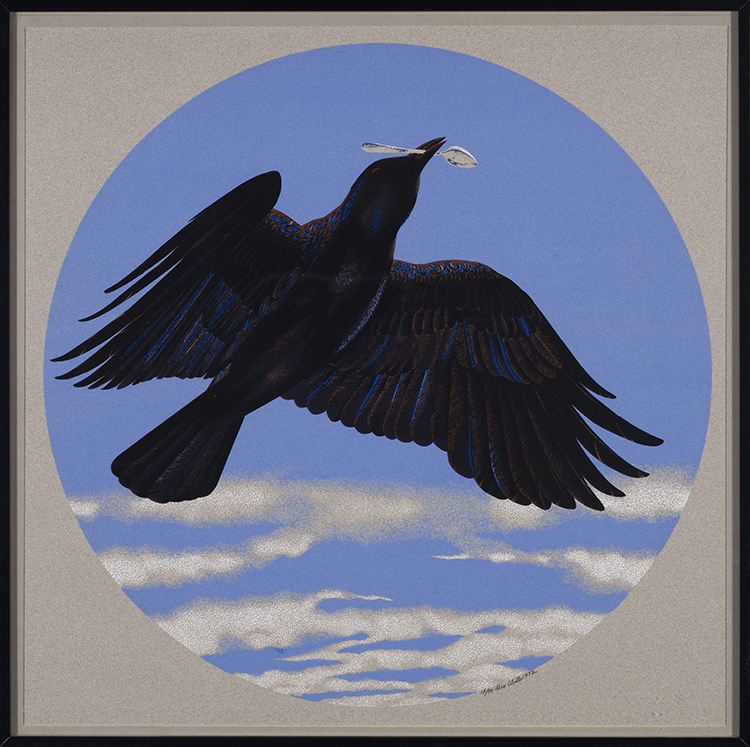 Crow with Silver Spoon by Alexander Colville