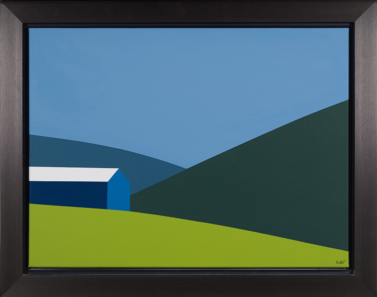 Blue Barn Green Field par Charles Pachter