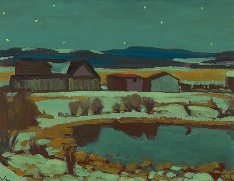The Pond at Night by Illingworth Holey Kerr
