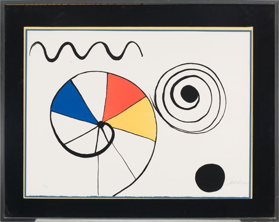 Spirales en trois couleurs by Alexander Calder