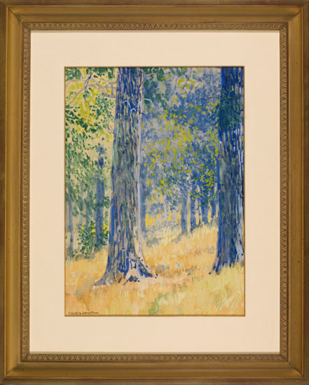 Forest Scene by Frank Hans (Franz) Johnston