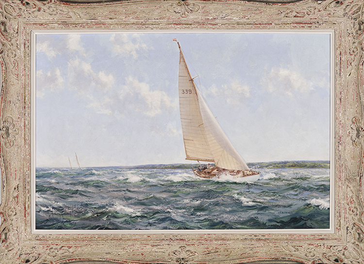 Down Solent - The Yacht Cohoe by Montague J. Dawson