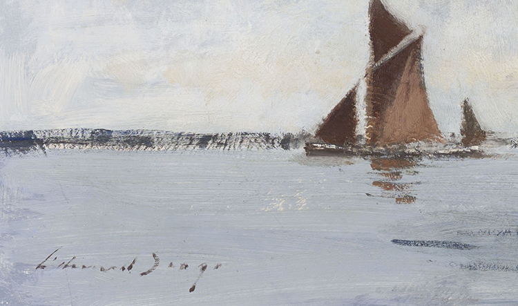 Thames Barges Racing on the Orwell par Edward Seago