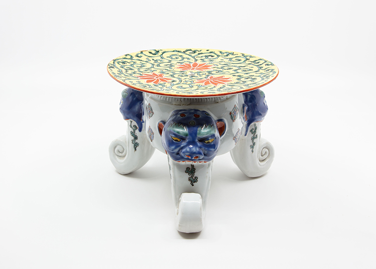 A Kakiemon Tripod Candlestick, Edo Period, 17th to 18th Century by  Japanese Art